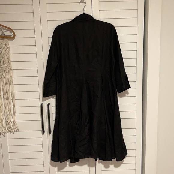 A Black Linen Fit with Flare Dress Size L - Picture 5 of 5